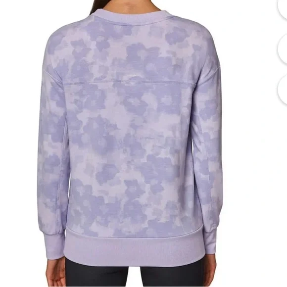 Mondetta Women’s Purple Floral Print Sweatshirt - Picture 3 of 4